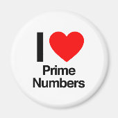 i Lieben Primzahlen Magnet (Vorne)