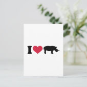 I Lieben Rhinos Postkarte (Stehend Vorderseite)