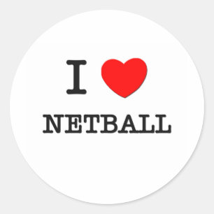 I LiebeNetball Runder Aufkleber