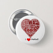 I Liebenetball-Wort-Kunst-Entwurf Button (Vorne & Hinten)