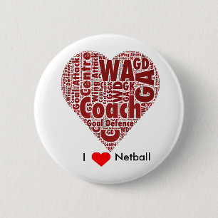 I Liebenetball-Wort-Kunst-Entwurf Button