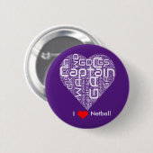 I Liebenetball-Wort-Kunst-Entwurf Button (Vorne & Hinten)