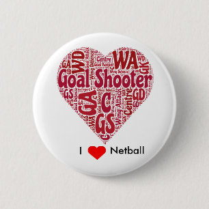 I Liebenetball-Wort-Kunst-Entwurf Button