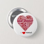 I Liebenetball-Wort-Kunst-Entwurf Button (Vorne & Hinten)