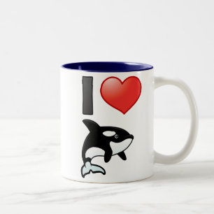 I LiebeOrcas Zweifarbige Tasse