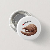 I Liebepangolins-Knopf Button (Vorne & Hinten)