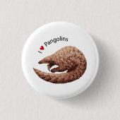 I Liebepangolins-Knopf Button (Vorderseite)