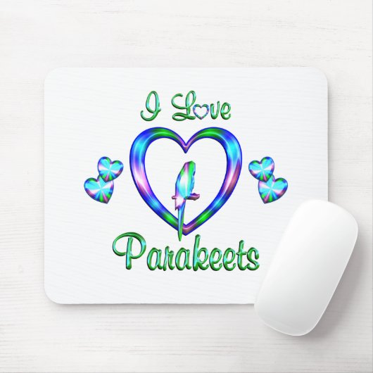 I LiebeParakeets Mousepad (Mit Mouse)