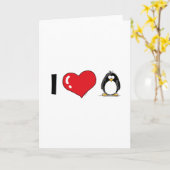 I LiebePenguins Karte (Gelbe Blume)