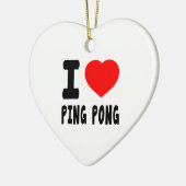 I LiebePing Pong Keramik Ornament (Links)