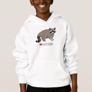 I LiebeRaccoons - CartoonRaccoon Hoodie