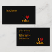 I Liebesalsa-Strudel-Herz-lateinische Visitenkarte (Vorne/Hinten)