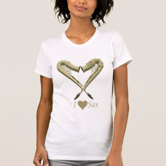 I Liebesax-T-Shirt Damen-Licht T-Shirt