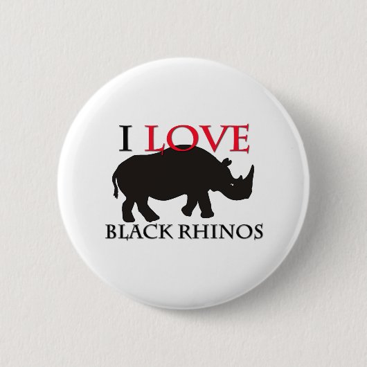I Liebeschwarze Rhinos Button (Vorderseite)