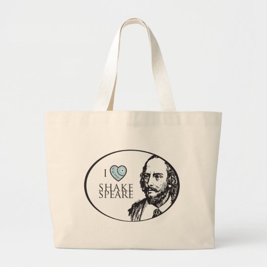 I Liebeshakespeare-Taschen-Tasche Jumbo Stoffbeutel (Vorne)