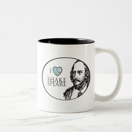 I Liebeshakespeare-Tasse Zweifarbige Tasse (Rechts)