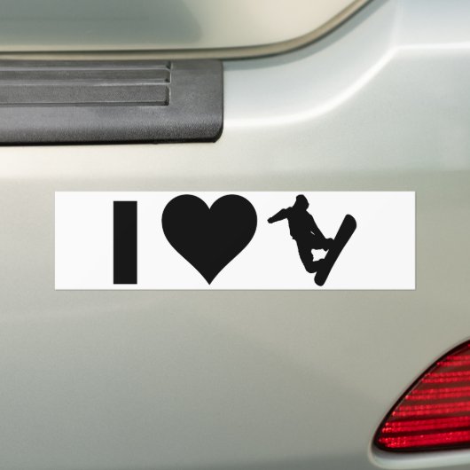 I LiebeSnowboarding Autoaufkleber (Auf Auto)