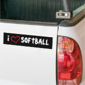 I LiebeSoftball Autoaufkleber (Auf Lkw)