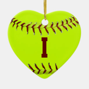 I Liebesoftball-Verzierung Keramikornament
