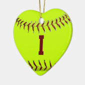 I Liebesoftball-Verzierung Keramikornament (Links)