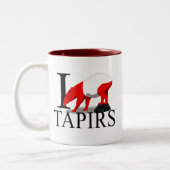 I Liebetapirs-Tassen Zweifarbige Tasse (Links)