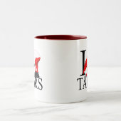 I Liebetapirs-Tassen Zweifarbige Tasse (Mittel)