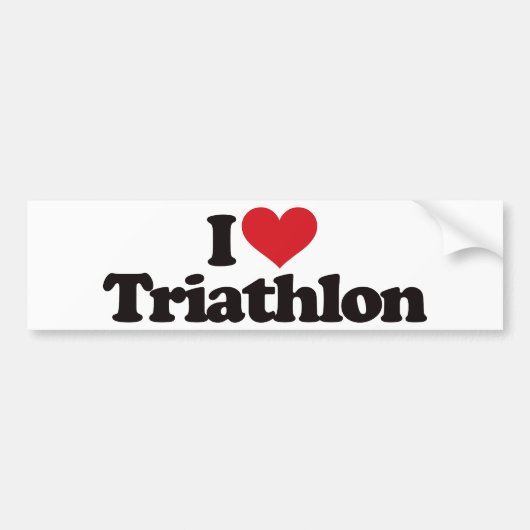 I LiebeTriathlon Autoaufkleber (Vorne)