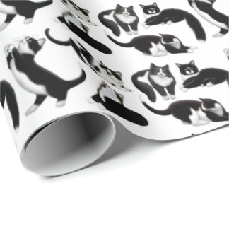 I Liebetuxedo-Katzen-Verpackungs-Papier Geschenkpapier