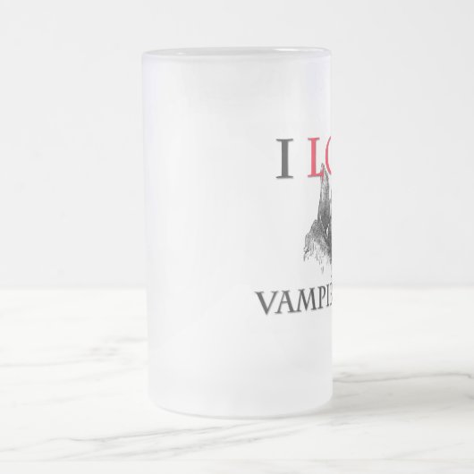 I Liebevampire-Schläger Mattglas Bierglas (Mittel)