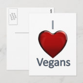 I LiebeVegans Postkarte (Vorne/Hinten)