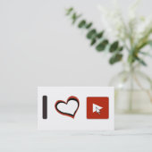 I LIEBEyoutube-SYMBOLE Visitenkarte (Stehend Vorderseite)
