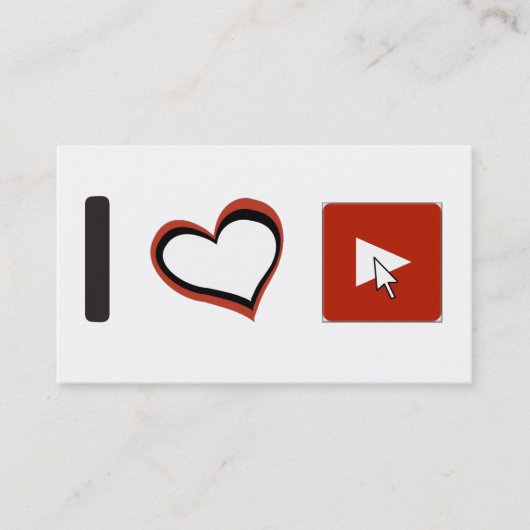 I LIEBEyoutube-SYMBOLE Visitenkarte (Vorderseite)