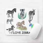I LiebeZebras Mousepad (Mit Mouse)