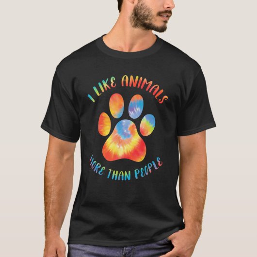 I Like Animals More Than People  Vegan Vegetarian  T-Shirt (Vorderseite)
