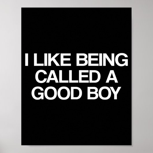 I Like Being Called A Good Boy Poster (Vorne)