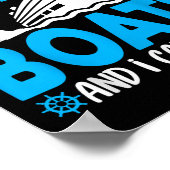 I Like Big Boats And I Cannot Lie Funny Cruise Shi Poster (Ecke)