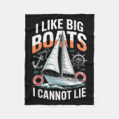 I Like Big Boats I Cannot Lie - Funny Sailing & Fleecedecke (Vorderseite)