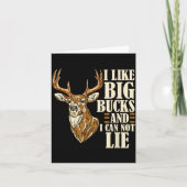 I Like Big Bucks And I Cannot Lie Buck Hunting Karte (Vorderseite)
