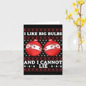 I Like Big Bulbs And I Cannot Lie Funny Christmas Karte (Gelbe Blume)