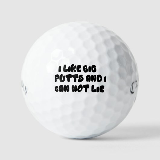I Like Big Putts Golf Balls - Funny Golf Puns Golfball (Vorderseite)