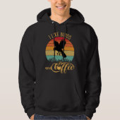 I Like Birds and Coffee Retro Sunset Birding Birdw Hoodie (Vorderseite)