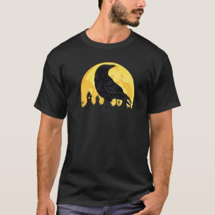 I like Birds Raven Viking Crow Silhouette Bird T-Shirt