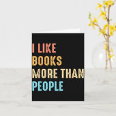 I Like Books More Than People Funny Book Lovers Bo Karte (Gelbe Blume)