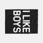 I Like Boys Funny Jokes Sarcastic  Fleecedecke (Vorderseite (Horizontal))