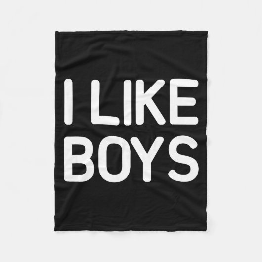 I Like Boys Funny Jokes Sarcastic  Fleecedecke (Vorderseite)