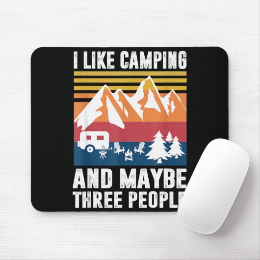 I Like Camng And Maybe Three People - Funny Camng Mousepad (Mit Mouse)
