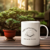 I like cats and books and maybe 3 people Mug Kaffeetasse