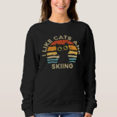 I Like Cats And Skiing Sweatshirt (Vorderseite)