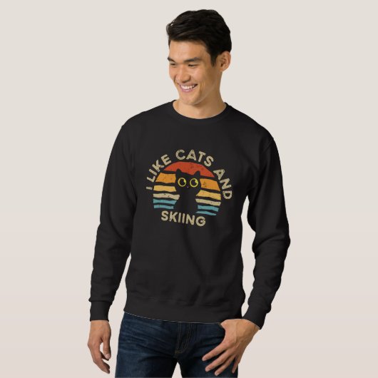 I Like Cats And Skiing Sweatshirt (Vorne ganz)