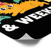 I Like Cats And Weekends Lover Funny Cozy Gamer Qu Poster (Ecke)